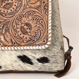 OHLAY OHG134 Cross Body Hand Tooled Hair-On Genuine Leather women bag western handbag purse