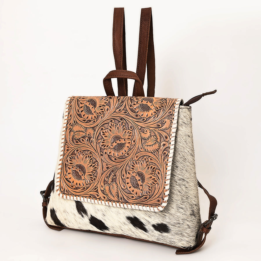 OHLAY OHG134 Cross Body Hand Tooled Hair-On Genuine Leather women bag by Hilason – Cowboy and equestrian accessories
