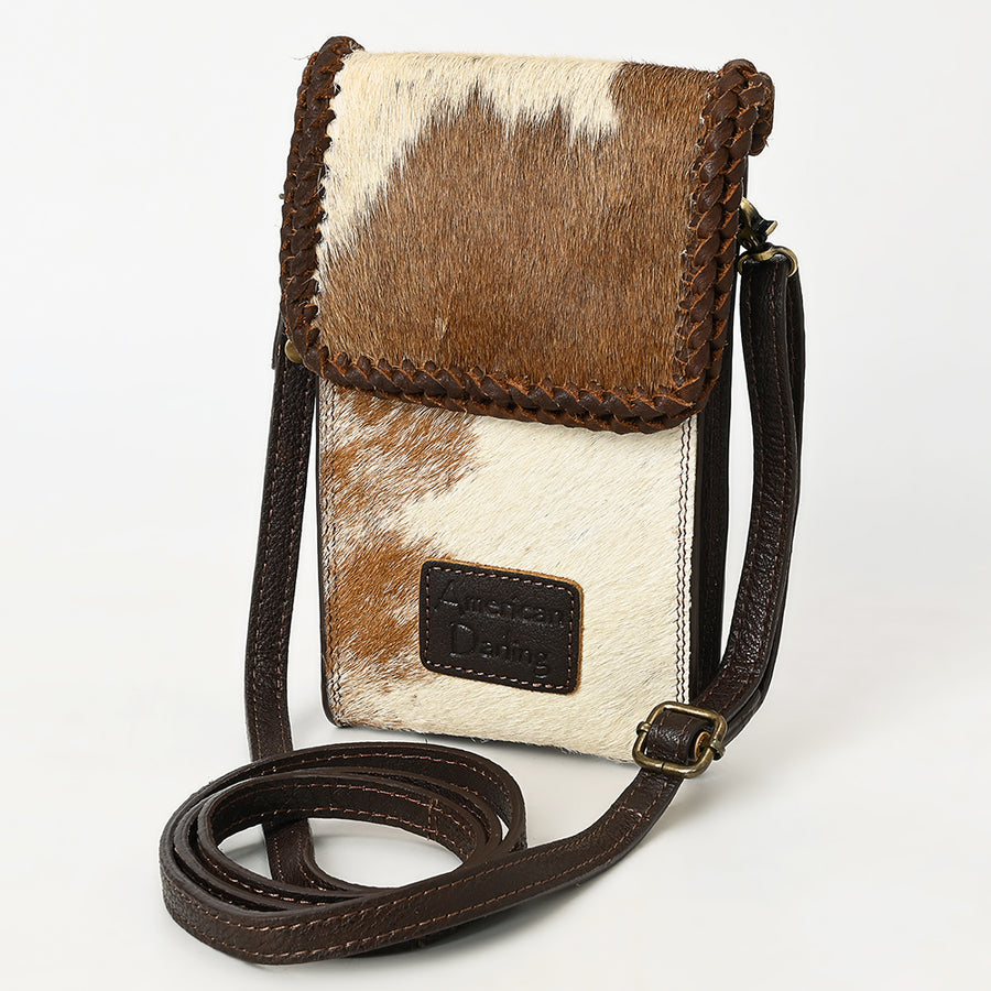 American Darling Cell Phone Holder Hair on Genuine Leather Western Women Bag Purse | Case - Uhorse