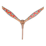 HILASON Western Horse Leather Headstall and Breast Collar Tack Set Rainbow - Uhorse