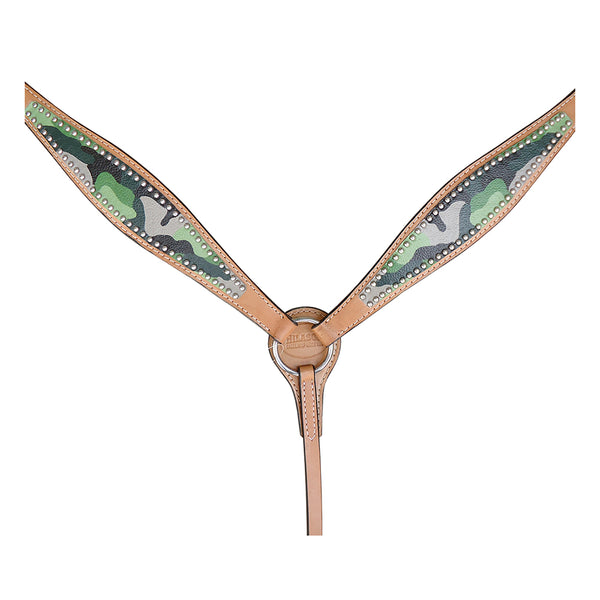 HILASON Western Horse Leather Headstall and Breast Collar Set Camo | Bridle for Horses Headstalls - Uhorse