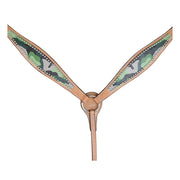 HILASON Western Horse Leather Headstall and Breast Collar Set Camo | Bridle for Horses Headstalls