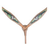 HILASON Western Horse Leather Breast Collar Set Camo - Uhorse