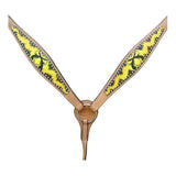 HILASON Western Horse Leather Headstall and Breast Collar Set Cross Gun - Uhorse