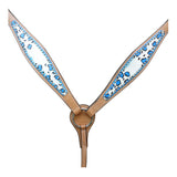 HILASON Western Horse Leather Headstall and Breast Collar Set Turquoise Leopard - Uhorse