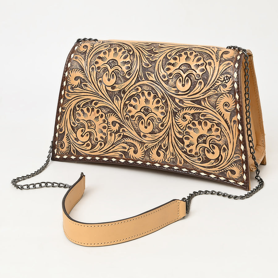 American Darling Small Crossbody Beautifully Hand Tooled Genuine Leather Women Bag Western Handbag Purse - Uhorse