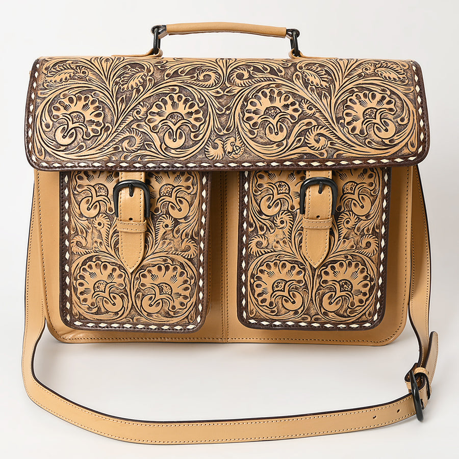 American Darling Briefcase Hand Tooled Genuine Leather women bag western handbag purse