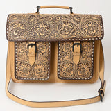 American Darling Briefcase Hand Tooled Genuine Leather women bag western handbag purse |