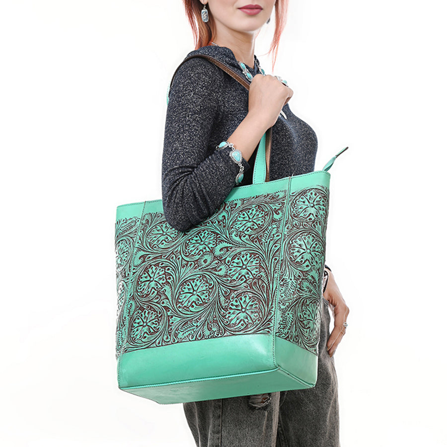 American Darling Tote Hand Tooled Genuine Leather Women Bag Western Handbag Purse | Travel Bags