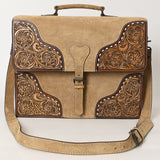 American Darling ADBG1436 Briefcase Hand Tooled Genuine Leather women bag western handbag purse