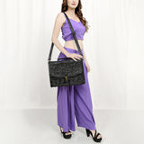 American Darling BRIEFCASE Hand Tooled Genuine Leather women bag western handbag purse