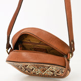 American Darling Adbga538 Canteen Hand Tooled Genuine Leather Women Bag Western Handbag Purse