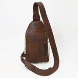 American Darling Sling Hand Tooled Hair On Genuine Leather Women Bag Western Handbag Purse