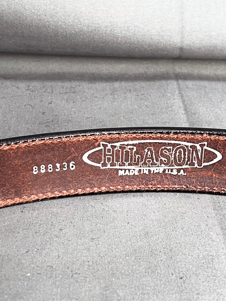 HILASON Western Heavy Duty Genuine Leather Mens Belt Basket Weave Mahogany | Belts