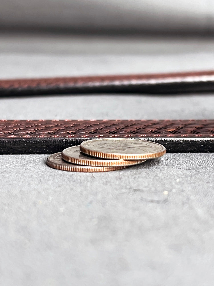 HILASON Western Heavy Duty Genuine Leather Mens Belt Basket Weave Mahogany | Belts