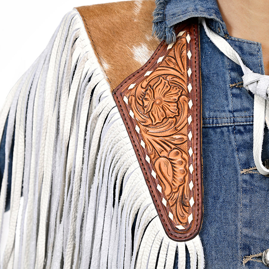 American Darling ADJW111 Genuine Leather Jewelry Necklace with Concho