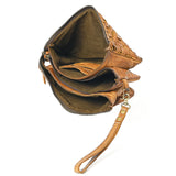 Never Mind Nmbgm122D Clutch Vintage Handmade Genuine Cowhide Leather Women Bag Western Handbag Purse