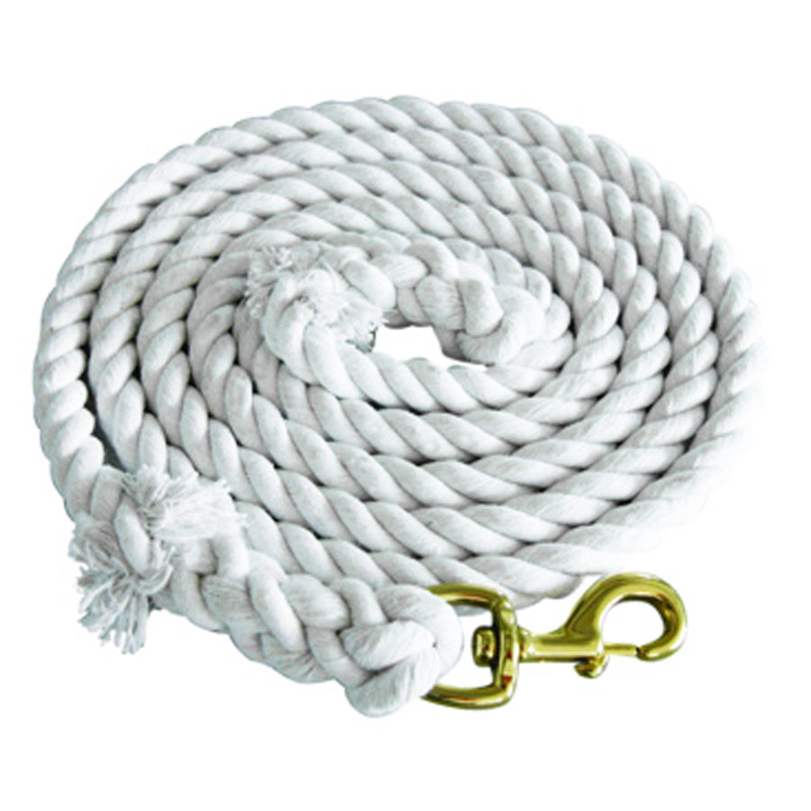 HILASON Western 10 In Cotton White Lead Rope With Bolt Snap - Uhorse