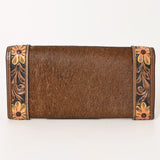 OHLAY WALLET Hand Tooled Hair-on Genuine Leather women bag western handbag purse