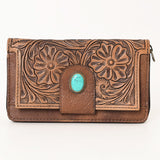 OHLAY WALLET Hand Tooled  Genuine Leather women bag western handbag purse