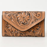 OHLAY WALLET Hand Tooled  Genuine Leather women bag western handbag purse