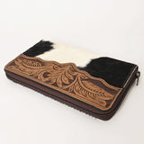 OHLAY WALLET Hand Tooled Hair-on Genuine Leather women bag western handbag purse