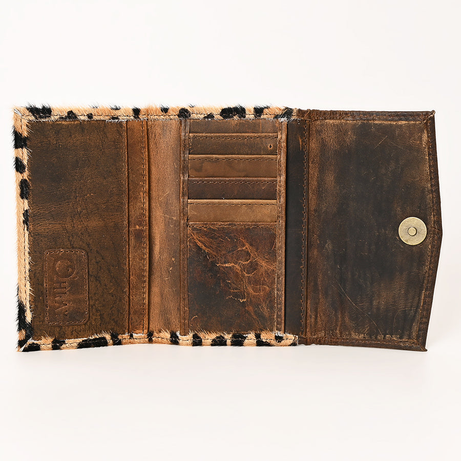 OHLAY Wallet Embossed Hair-On Genuine Leather Women Bag Western Handbag Purse | Womens Handbags |Leather Belt for Summer