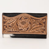 OHLAY WALLET Hand Tooled Hair-on Genuine Leather women bag western handbag purse