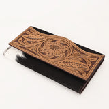 OHLAY WALLET Hand Tooled Hair-on Genuine Leather women bag western handbag purse