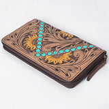 OHLAY WALLET Hand Tooled  Genuine Leather women bag western handbag purse