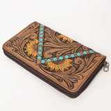 OHLAY WALLET Hand Tooled  Genuine Leather women bag western handbag purse