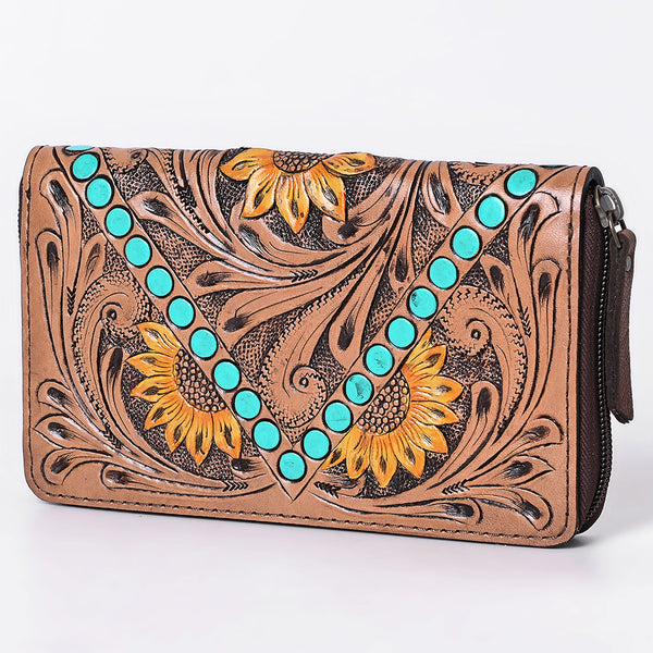 OHLAY WALLET Hand Tooled Genuine Leather women bag western handbag purse - Uhorse