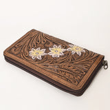 OHLAY WALLET Hand Tooled  Genuine Leather women bag western handbag purse