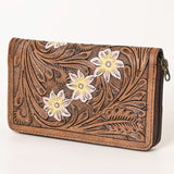 OHLAY WALLET Hand Tooled  Genuine Leather women bag western handbag purse