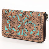 OHLAY WALLET Hand Tooled  Genuine Leather women bag western handbag purse