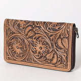 OHLAY WALLET Hand Tooled  Genuine Leather women bag western handbag purse