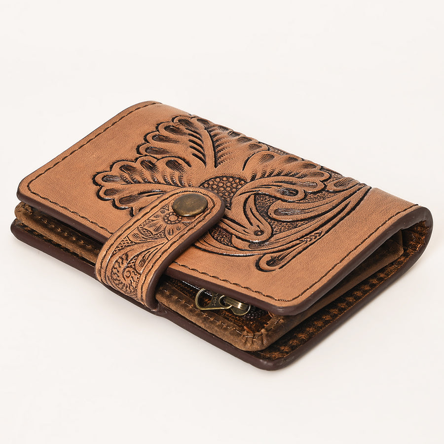 OHLAY Wallet Hand Tooled Genuine Leather Women Bag Western Handbag Purse | Womens Handbags |Leather Belt for Summer