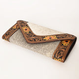 OHLAY WALLET Hand Tooled Hair-on Genuine Leather women bag western handbag purse