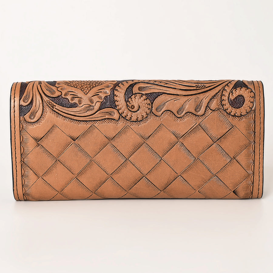 OHLAY Wallet Hand Tooled Genuine Leather Women Bag Western Handbag Purse | Womens Handbags |Leather Belt for Summer