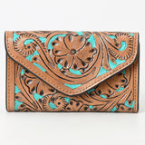 OHLAY WALLET Hand Tooled  Genuine Leather women bag western handbag purse