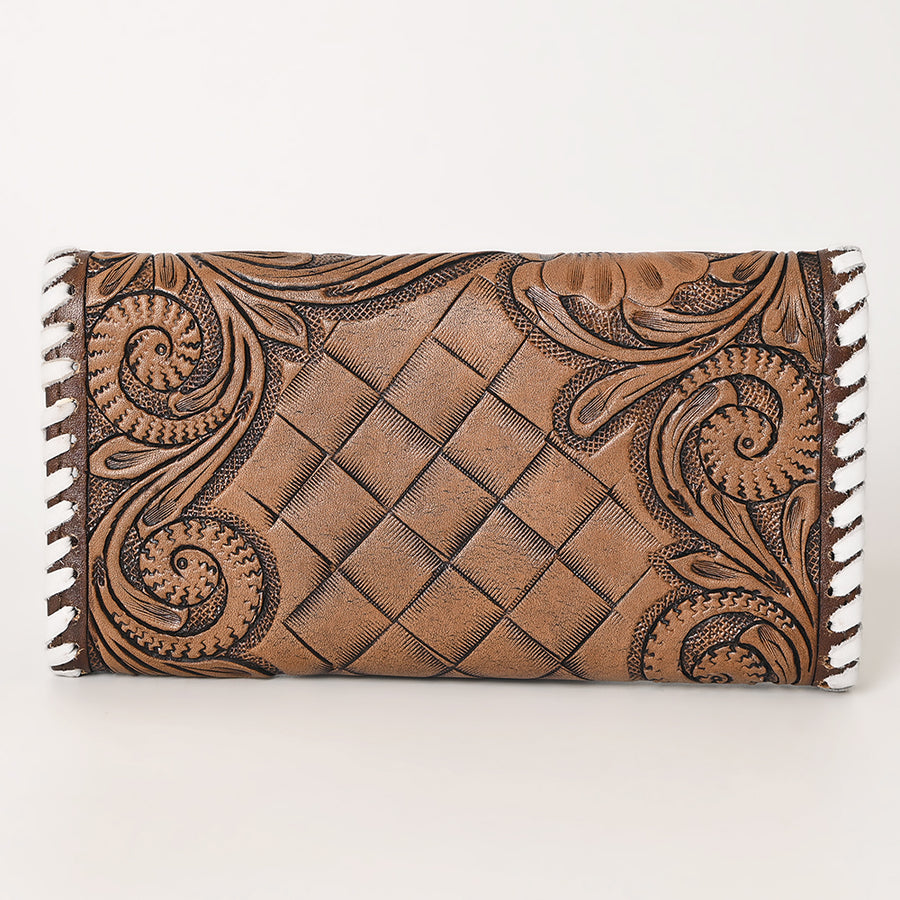 OHLAY Wallet Hand Tooled Genuine Leather Women Bag Western Handbag Purse | Womens Handbags |Leather Belt for Summer