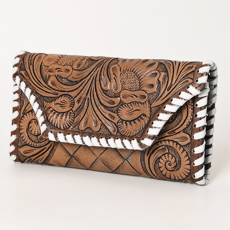 OHLAY WALLET Hand Tooled Genuine Leather women bag western handbag purse - Uhorse