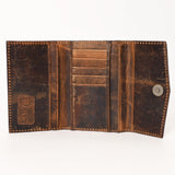 OHLAY WALLET Hand Tooled Hair-on Genuine Leather women bag western handbag purse