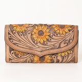 OHLAY WALLET Hand Tooled  Genuine Leather women bag western handbag purse