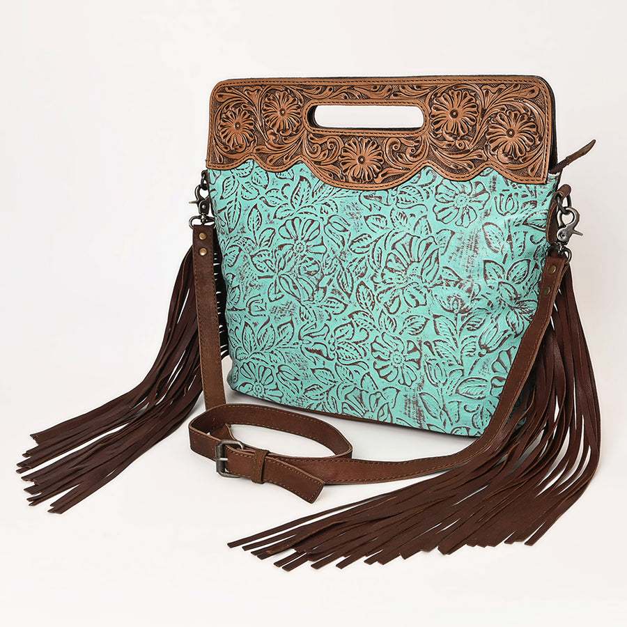 Ohlay Bags OHG167 Clutch Hand Tooled Embossed Genuine Leather Women by Hilason – Cowboy and equestrian accessories