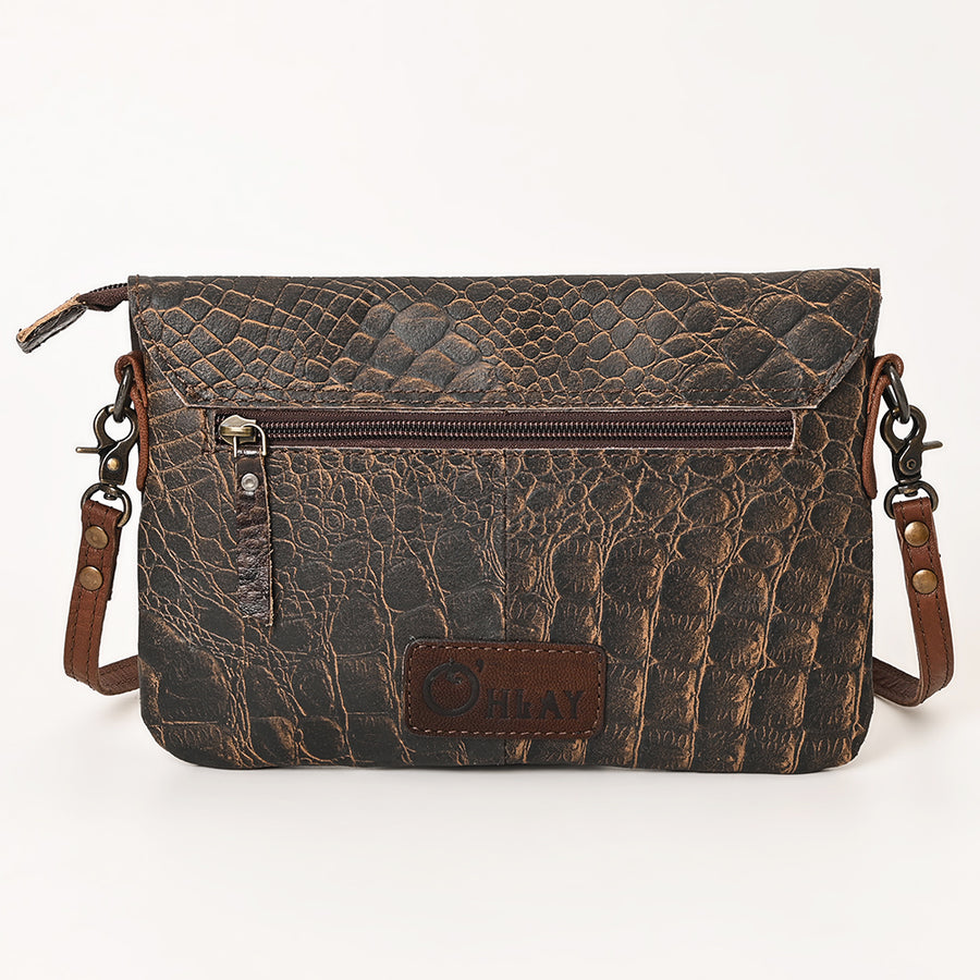 Ohlay Bags OHG173 Clutch Hand Tooled Genuine Leather Women Bag Western Handbag Purse