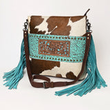 OHLAY OHG175 HOBO Hand Tooled Embossed Hair-on Genuine Leather women bag western handbag purse