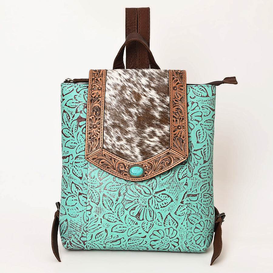 Ohlay Bags OHG176 Backpack Hand Tooled Embossed Hair-On Genuine Leather Women Bag Western Handbag Purse
