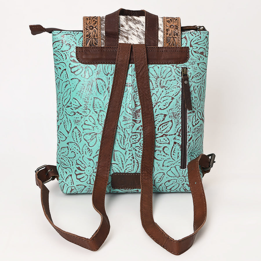 Ohlay Bags OHG176 Backpack Hand Tooled Embossed Hair-On Genuine Leather Women Bag Western Handbag Purse