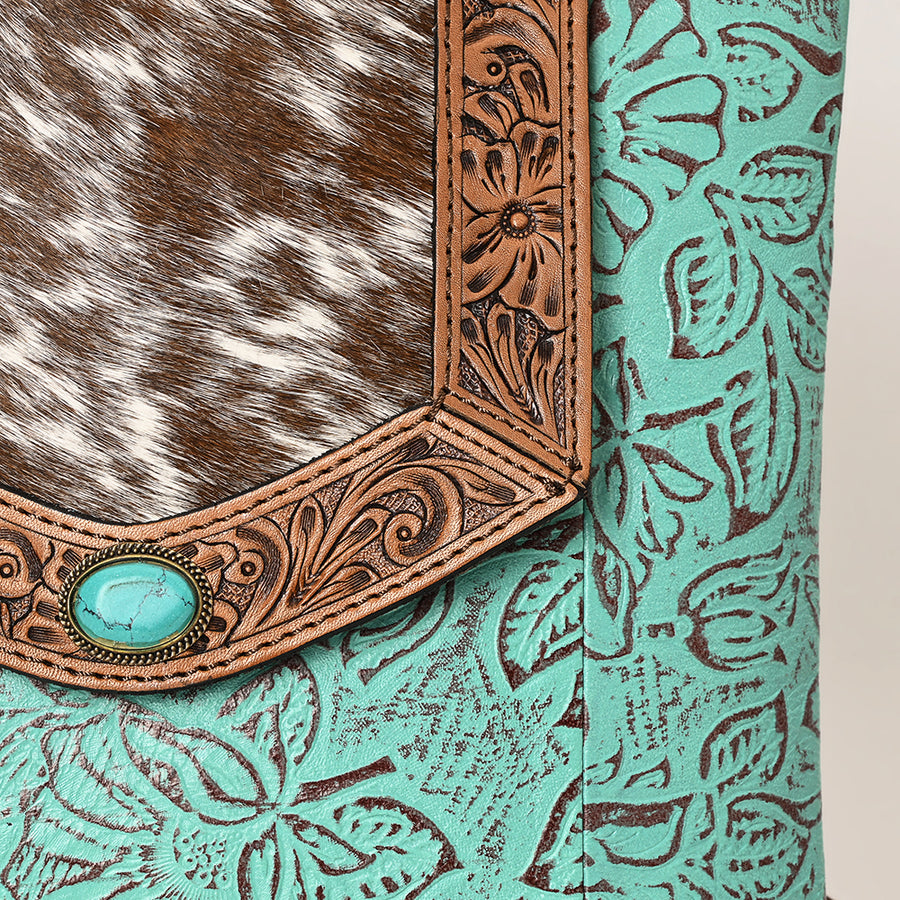 Ohlay Bags OHG176 Backpack Hand Tooled Embossed Hair-On Genuine Leather Women Bag Western Handbag Purse